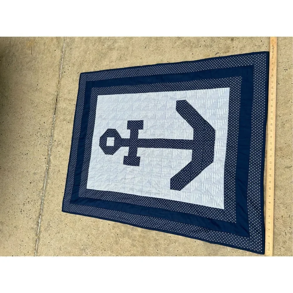 Nautical Anchor nursery quilt 40